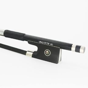 4/4 Size Natural Black Mongolia Horse Hair Carbon Fiber Violin Bow