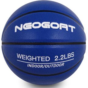 2.2LBS 28.5" Weighted Basketball Size 6 Heavy Basketball Training Equipment for Youth Women in& Outdoor Improving Handling Dribbling, Passing&Rebounding Skills Training Basketball(Deflated)