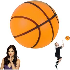 Silent Basketball Size 5, Airless Foam Basketball for Indoor Training, Quiet Basketball Dribbling Indoor, Soft Noiseless Basketball for Kids Youth Playing