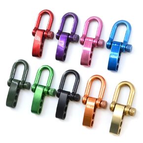 Paracoedland-O Shape 6pcs Adjustable Shackle Stainless Steel Shackle Rope Buckle for Outdoor Rope Survival Bracelets Climbing Silver