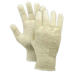 MAGID T133 KnitMaster T133 Lightweight 10 Gauge Knit Gloves, Cotton Poly Blend, Men's (Fits Large), Natural (Pack of 36)