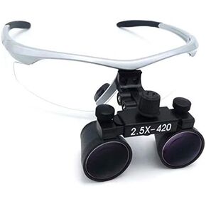 2.5x420mm Loupes Surgical Binocular Loupe Magnifier DY-101 Silver