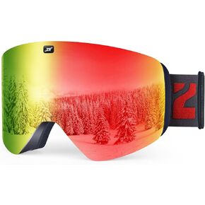 ZIONOR X11 Ski Goggles Magnetic Cylindrical Snowboard Snow Goggles for Men Women