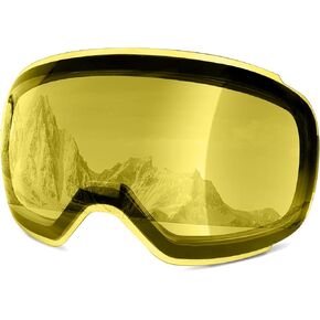 COOLOO Snow/Ski Goggles, Snowboard Goggles for Men Women Youth -OTG, Magnetic Lens Frameless Anti Fog 100% UV Protection