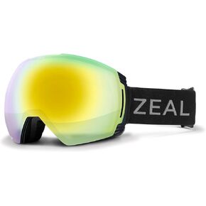 Zeal Optics Cloudfall XL Ski & Snowboard Goggle for Men & Women w/Interchangeable Bonus Lens, OTG, Anti-Fog, Dark Night/Polarized Alchemy