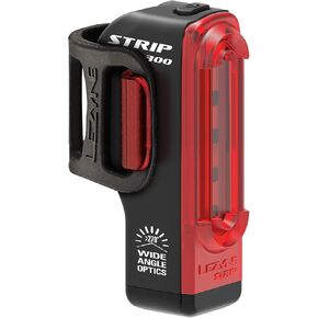 LEZYNE Strip Drive Pro Bicycle USB Rechargeable IPX7 Waterproof 270-Degree Visibility LED Rear Light w/Multiple Solid & Flash Modes | Silicone Rubber Mounting Strap Included - 300/400 Lumens Options
