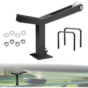 Adjustable Boat Trailer Winch Stand with Roller， Compatible with 3" W X 4" H Boat Trailer Tongue/Drawbar， Height Adjustable Boat Winch Mounts Post