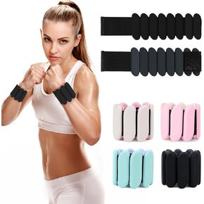 Wrist Weights, 2Pcs Wearable Wrist Ankle Weights for Women and Men, Adjustable Silicone Bracelets Suitable for Walking, Yoga, and Gym, Arm & Leg Workout, 2lb
