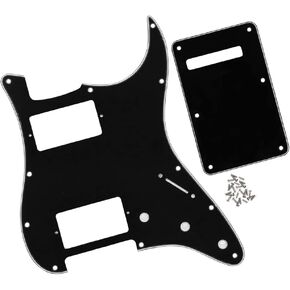 FLEOR 4Ply White Pearl HH Pickguard 11 Holes ST Guitar Pick Guard Backplate Screws Set