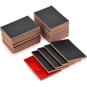 MAXMAN 20PCS Sanding Sponge Set,500-600 Grit Soft Foam Hand Sander Block,3x4 Inch Wet Dry Sandpaper, Ultra Fine Sandpaper Sponge, Reusable Sanding Pads for Metal Wood Furniture Model Drywall Polishing