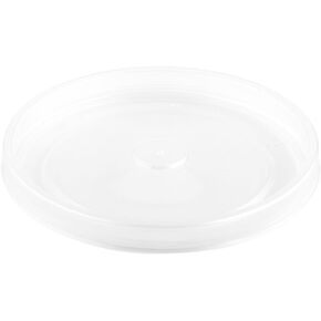 Restaurantware LIDS ONLY: Bio Tek 4.6 x 0.5 Inch Container Lids 25 Durable Round Lids - Tight Seal Only Lids Clear PET Soup Container Lids Disposable Containers Sold Separately