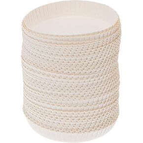 Angoily Cup Lids Wine Cup Cover Glass Lid: 100PCS White Drink Glasses Covers- 8cm Disposable Paper Cups Lids- Outdoor Drinking Glass Covers- Drinks Topper Coffee Cup Lids