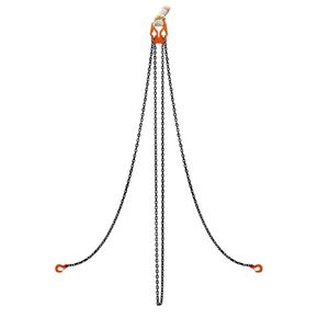 Adjustable 2 Way Chain Lifting Sling 5/16 inch x 33ft (10 Meter) 6600 lbs Lift Chains Rigging with Hooks
