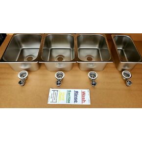 Concession sinks 3 compartment and handwash sink