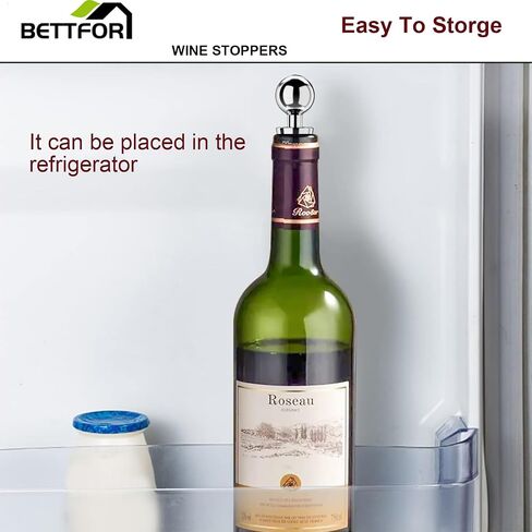 Wine Stoppers for Wine Bottles 3Pcs Vacuum Wine Bottle Stopper with Silicone Reusable Wine Corks, Leak proof Keep Fresh Suitable for Standard (Silver, 3 Pack) in Kuwait