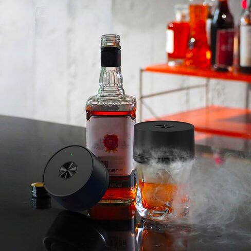 Electric Whiskey Smoker Kit with 6 Wood Chips, Rechargeable Cocktail Smoker Kit Built in Lighter, No Butane Needed, Birthday Christmas Anniversary Bourbon Whiskey Gifts for Men,Dad,Husband in Saudi Arabia