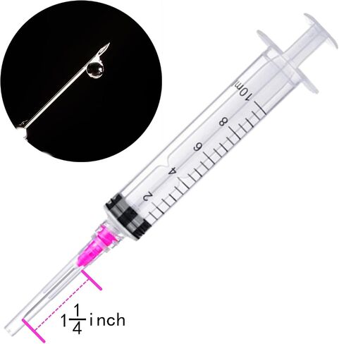 20 Pack 10ml Industrial Sterile Syringes with 18Ga 1.5 Inch, Plastic Disposable Syringe for Scientific Labs, Liquids Refilling and Measuring in Kuwait