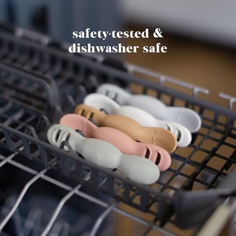 Yes Baby Goods All You-Tensil (عبوتان) | ملعقة وغطاس سيليكون لفطام الطفل وبوريه | صممه متخصص في التغذية لدعم نمو الطفل | 4+ أشهر (اليشم الباهت) in Kuwait