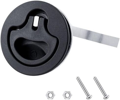 Boat Cam Latch, Nylon Lift Locking Latch with Plate Screws, Flush Pull Hatch Lift, Adjustable 15 to 60mm Marine Hatch Pull with Back Plate for Yacht Boat RV Trailer Show in Saudi Arabia