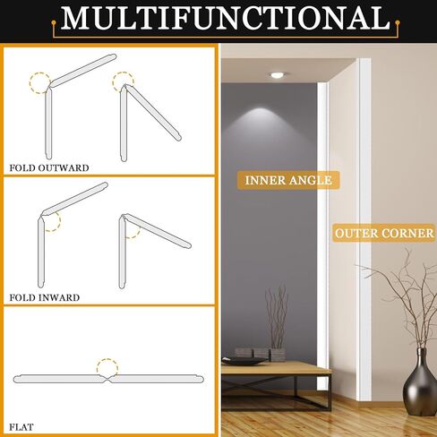 Wall Corner Protector Self-Adhesive Flexible – Durable Rubber, Furniture Edge Guard, Easy to Install, White, Prevents Wall Damage, Ideal for Home or Office Use in Kuwait