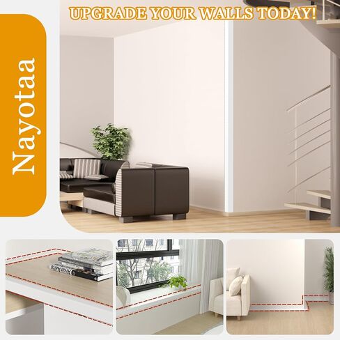 Wall Corner Protector Self-Adhesive Flexible – Durable Rubber, Furniture Edge Guard, Easy to Install, White, Prevents Wall Damage, Ideal for Home or Office Use in Kuwait