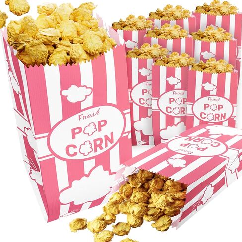 CUSINIUM 1oz Pink Paper Popcorn Bags (100-pack) - Carnival Theme - Customizable in Saudi Arabia