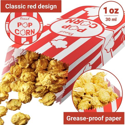 CUSINIUM 1oz Pink Paper Popcorn Bags (100-pack) - Carnival Theme - Customizable in Saudi Arabia