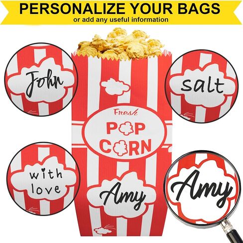CUSINIUM 1oz Pink Paper Popcorn Bags (100-pack) - Carnival Theme - Customizable in Saudi Arabia