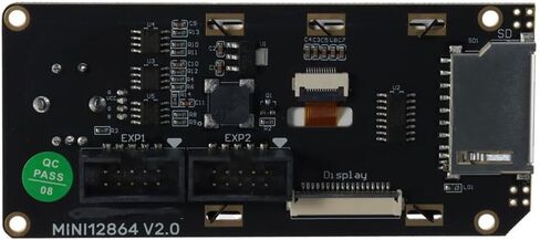 شاشة LCD صغيرة 12864 مع محول مواد طباعة ثلاثية الأبعاد وكابل لوحة تحكم في العرض الذكي للرسومات لـ Ender-3 Prusa-i3 in Kuwait