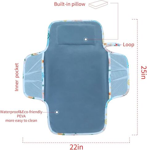 Baby Portable Diaper Changing Pad, Cotton Waterproof Foldable Infant Changing Mat with Storage Pocket for Home Travel Outside Newborn Essentials Must Have in Saudi Arabia