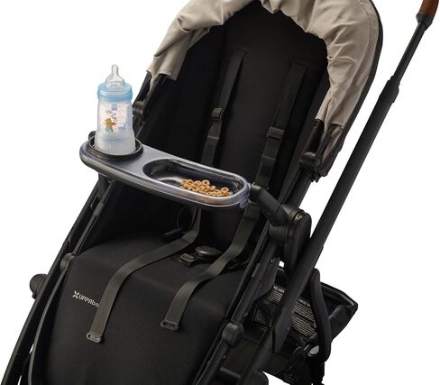 صينية الوجبات الخفيفة متوافقة مع Uppababy Vista V2، Vista، Cruz، Cruz V2، RumbleSeat، RumbleSeat V2، صينية الوجبات الخفيفة المحدثة مع مقصورتين كبيرتين للوجبات الخفيفة وحامل أكواب دائري، قابلة للطي مع عربة الأطفال in Saudi Arabia