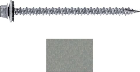 #10 Metal ROOFING SCREWS: (250) 10 x 3" Galvanized Hex Head Sheet Metal Roof Screw. Self starting metal to wood siding screws. EPDM washer. No Paint in Saudi Arabia