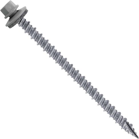 #10 Metal ROOFING SCREWS: (250) 10 x 3" Galvanized Hex Head Sheet Metal Roof Screw. Self starting metal to wood siding screws. EPDM washer. No Paint in Kuwait