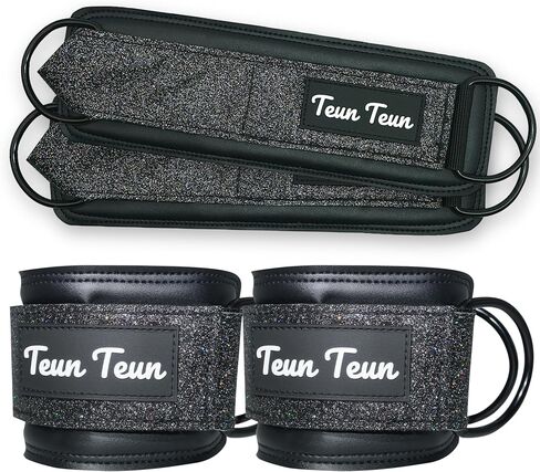 Glitter Ankle Straps for Cable Machine, Glute Kickback Ankle Straps for Women, Cable Attachments for Gym, Ankle Cable Straps for Booty Workout, Leg Extension and Hip Abductors in Saudi Arabia