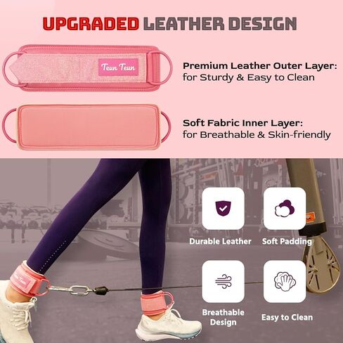 Glitter Ankle Straps for Cable Machine, Glute Kickback Ankle Straps for Women, Cable Attachments for Gym, Ankle Cable Straps for Booty Workout, Leg Extension and Hip Abductors in Saudi Arabia