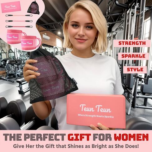 Glitter Ankle Straps for Cable Machine, Glute Kickback Ankle Straps for Women, Cable Attachments for Gym, Ankle Cable Straps for Booty Workout, Leg Extension and Hip Abductors in Saudi Arabia
