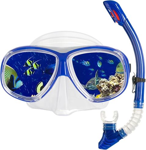 Nearsighted Snorkel Gear, Dry Snorkel Set for Adult Youth, Short-sighted Anti Fog Diving Mask & Full Dry Top Silicone Snorkel for Scuba Diving, Snorkeling, Freediving in Saudi Arabia