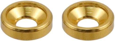 M3 20Pcs Finishing Countersunk Washers, Anodized Aluminum Alloy, Head Washers Gaskets Cup Shim,Yellow Gold in Kuwait