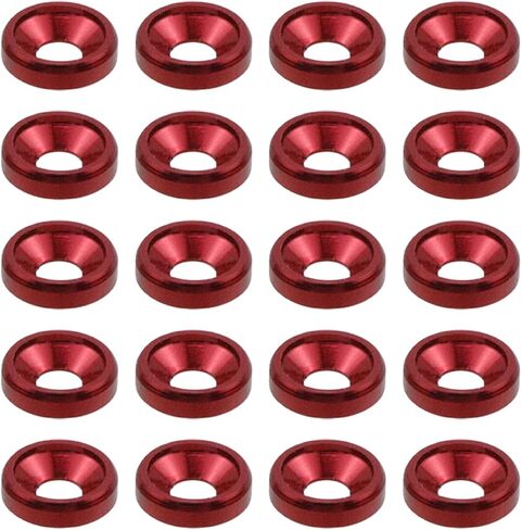 M3 20Pcs Finishing Countersunk Washers, Anodized Aluminum Alloy, Head Washers Gaskets Cup Shim,Yellow Gold in Kuwait