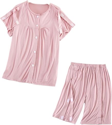 Bedridden Patient Clothing,Tearaway Disability Clothing for Post Surgery,Special Care Clothing,Suitable for Home Care,Post-Operative,Fractures,Rehabilitation Center,Elderly,Grey in Saudi Arabia