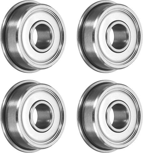 Uxcell FR6-2RS محمل كروي ذو حواف، 4 قطع 3/8 × 7/8 × 9/32 بوصة من الفولاذ الكروم مزدوج الحماية ABEC3 ZV2 محامل شفة in Saudi Arabia