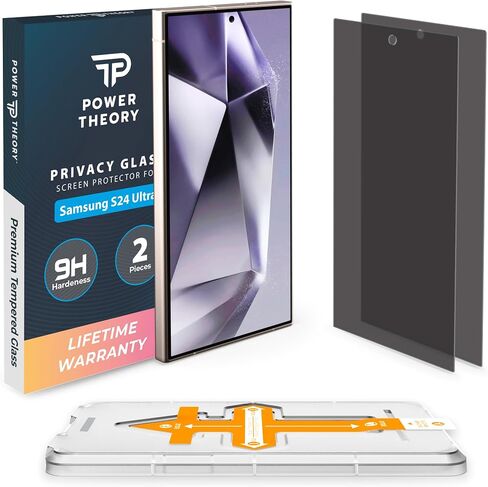 Power Theory Designed for Samsung Galaxy A52 and A52s 5G Screen Protector Tempered Glass [9H Hardness], Easy Install Kit, 99% HD Bubble Free Clear, Case Friendly, Anti-Scratch, 2 Pack in Saudi Arabia