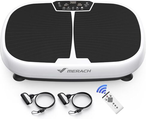 MERACH Vibration Plate Exercise Machine, Vibration Plate for Lymphatic Drainage, Vibrating Plate Exercise Machine for Weight Loss, Workout Equipment for Women Men in Saudi Arabia