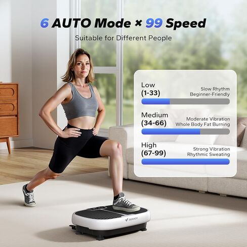 MERACH Vibration Plate Exercise Machine, Vibration Plate for Lymphatic Drainage, Vibrating Plate Exercise Machine for Weight Loss, Workout Equipment for Women Men in Saudi Arabia