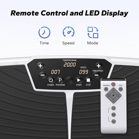 MERACH Vibration Plate Exercise Machine, Vibration Plate for Lymphatic Drainage, Vibrating Plate Exercise Machine for Weight Loss, Workout Equipment for Women Men in Saudi Arabia
