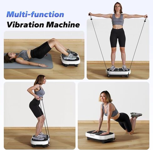 MERACH Vibration Plate Exercise Machine, Vibration Plate for Lymphatic Drainage, Vibrating Plate Exercise Machine for Weight Loss, Workout Equipment for Women Men in Saudi Arabia