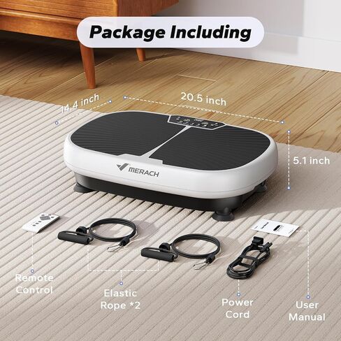 MERACH Vibration Plate Exercise Machine, Vibration Plate for Lymphatic Drainage, Vibrating Plate Exercise Machine for Weight Loss, Workout Equipment for Women Men in Saudi Arabia