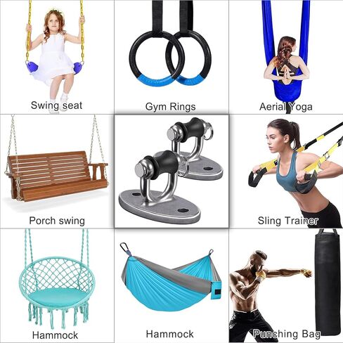 SELEWARE Ceiling Mount Heavy Bag Hanger, Silent Stainless Steel Wall Anchor for Hanging Heavy Bag, Yoga Swing, Suspension Straps, Patio Swing in Saudi Arabia
