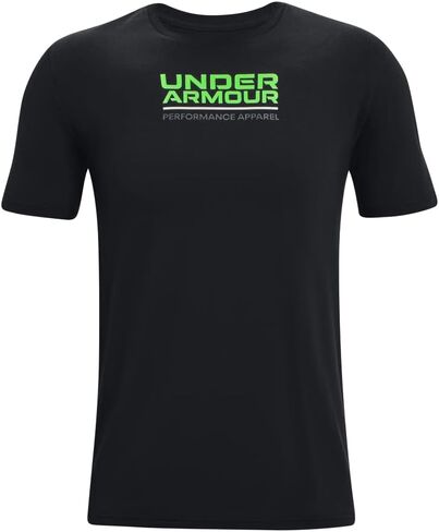 تيشيرت رجالي بأكمام قصيرة وشعار مربع متعدد الألوان من Under Armour in Saudi Arabia