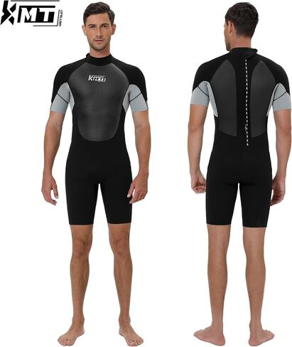 KMT Wetsuit for Men, 2mm Mens Shorty Wetsuits Back Zip Wet Suits in Kuwait
